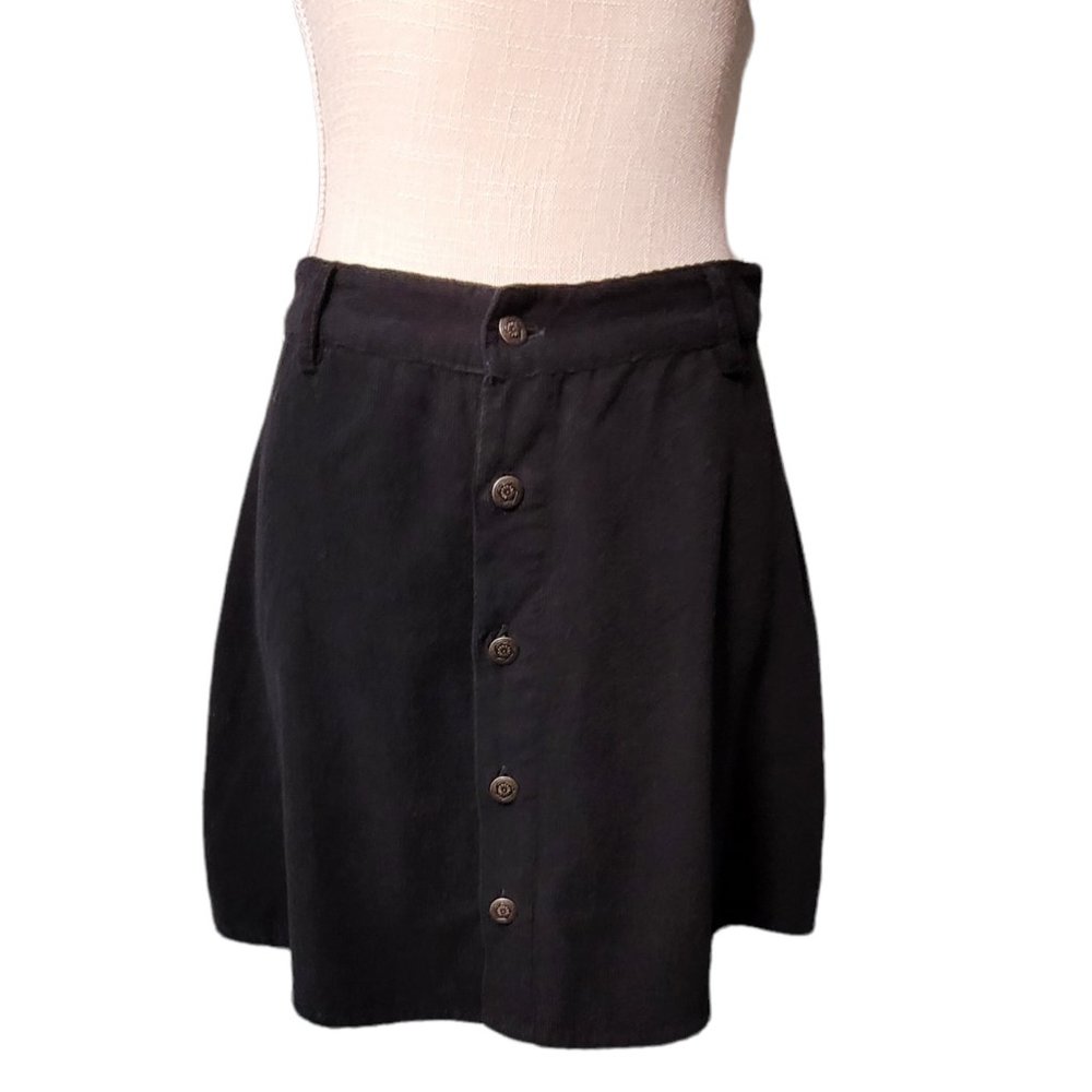 Mexali Blues Corduroy Mini Skirt Black Size S  EUC